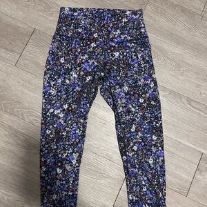 lululemon athletica Purple Floral Print High-Rise Leggings